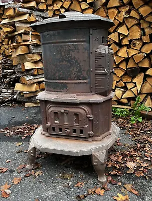 $225 • Buy Antique Parlor Stove Barstow Stove Co.  Cottage   #0  Wood Heat. For Restoration