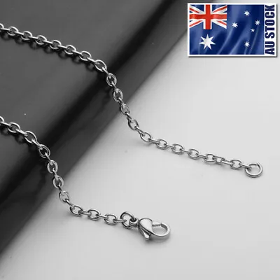 $4.79 • Buy Wholesale Stainless Steel Rolo Link Chain Necklace For Pendants Mens & Womens