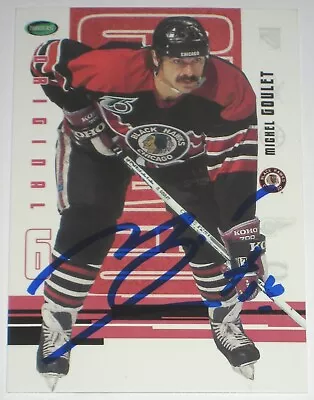 Michel Goulet Signed Parkhurst Original Six Blackhawks Card Autograph Auto  • $4.41