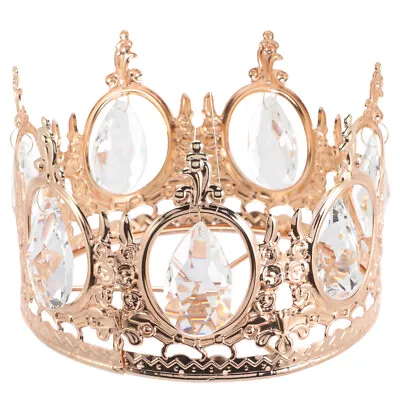  Chandelier Crown Decoration Crystals Replacement Retro Desk Lamp Glass • £16.99