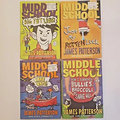 Lot Of 4 Middle School Series Hardcover Books By James Patterson • $14.98