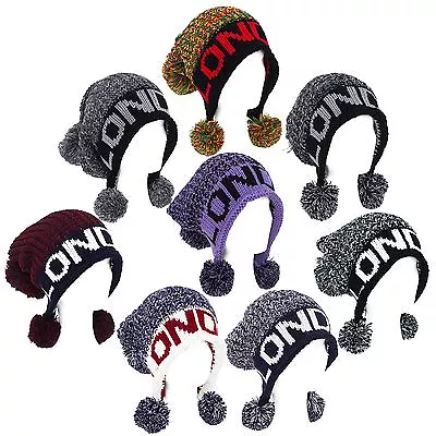 £6.29 • Buy Classic London Design Mens Ladies Knitted Pom Pom Beanie Hat