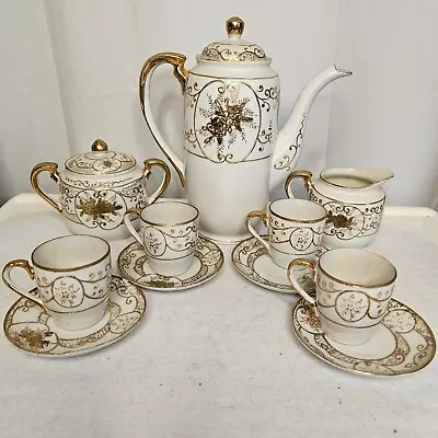 TT Takito White And Gold Vintage Tea Set Double Diamond And T Hand Painted Japan • $69