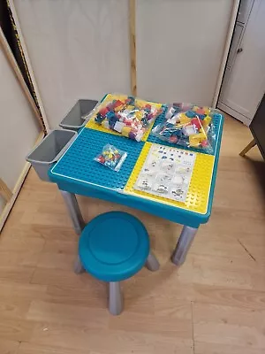 Kids Plastic Activity Table And Chair Set For Learning Eating Drawing And More • £34.95