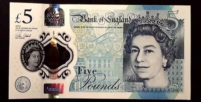 2015 UK ENGLAND BRITAIN 5 POUNDS QUEEN UNC BANKNOTE  INV#B10520b • $11.99