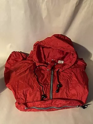 Vintage Marlboro Unlimited Red Pullover Rain Jacket Windbreaker Packable Size XL • $22.50