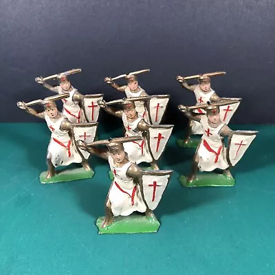 7 Lot | Vintage Crusader Knight Metal Figures | Unbranded • $24.99