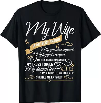 I Love My Wife T Shirt My Wife Is My Best Friend T Shirt Size S-5XL • $15.99