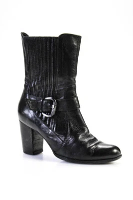 $29.01 • Buy Everybody By BZ Moda Womens Leather Zip Up High Heels Boots Black Size 36 6