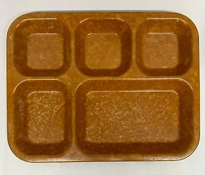 Vintage Military Mess Lunch Tray 1952 Melmac Speckled Divided Brown • $15