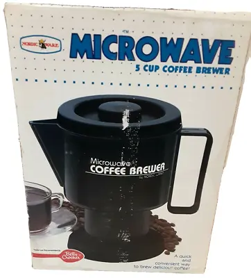 Nordic Ware Microwave Coffee Pot Brewer Maker 6 Cups Twice Filtered Vintage • $20.99