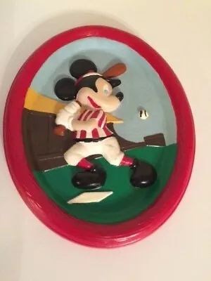 Vintage Disney Mickey Mouse Ceramic Decorative Wall Hanging • $11.99
