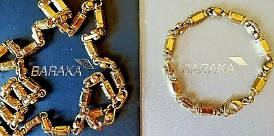  Baraka & Sauro Style Designers Links Gold Tone  24 Chain & 8  Bracelet  • $499.99