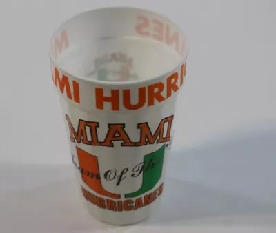 VTG 80s 90s 1989 SGA Schedule Orange Bowl Cup Miami Hurricanes College Football  • $12.99