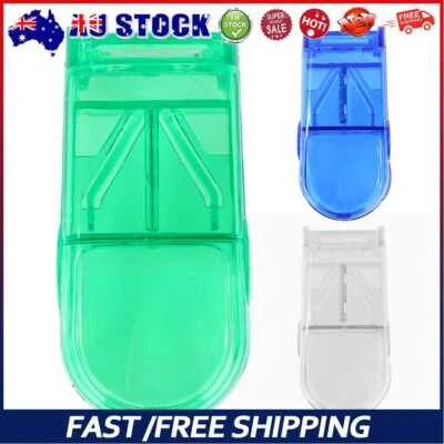 $6.86 • Buy Portable Pill Tablet Cutter Splitter Divide Storage Case Medicine Cut Box