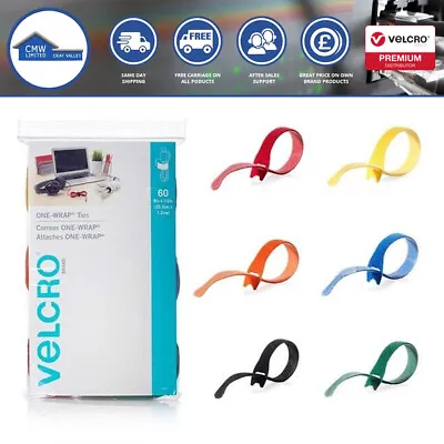 VELCRO® ONEWRAP Strap Cable Tie - Various Colours + Sizes X 25 100 750 Reels • £8.99