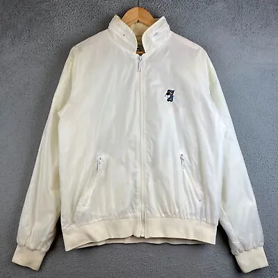 VINTAGE Izod Lacoste Windbreaker Full Zip Jacket Mickey Logo Size L • $24.99