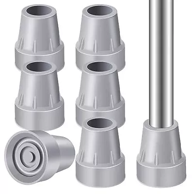 Crutch Tips 6-Pack 7/8 Inch Upgrade Heavy Duty Rubber Crutch Accessories Repl... • $17.67