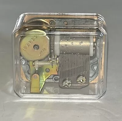 Love Story Narco Clear SeeThru Moving Mechanics Mechanism Music Box W/Key Tested • $7.99