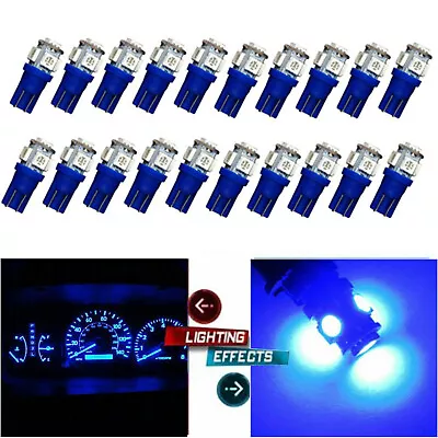 20X T10 194 2825 LED Light Bulbs 168 W5W Ice Blue Super Bright Canbus Error Free • $7.99