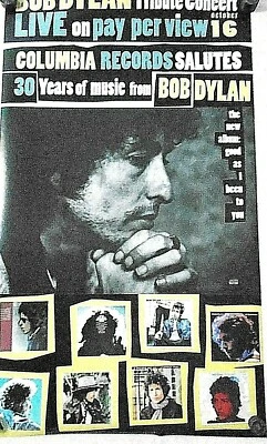 $17.99 • Buy Bob Dylan / Original Poster 30 Years Tribute Concert - Exc New Cond. / 24 X 42  