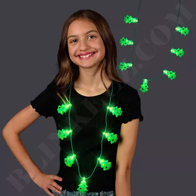 Necklace Christmas Led Light Up Jumbo TREE Flashing Party Gift Xmas Jewelry FUN! • $11.96