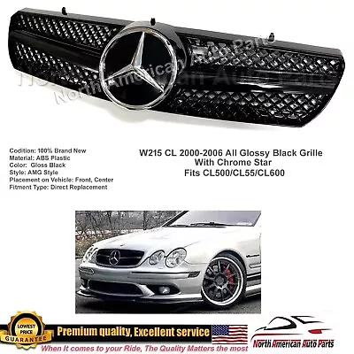 CL Grille All Black CL500 CL600 CL55 W215 Mercedes Accessory Chrome Star Bumper • $159