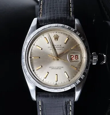 Vintage 1954 Rolex Datejust Ovettone Mens Steel Wrist Watch 6305-2 & Serviced • $6999