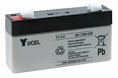 NP1.2-6 Yuasa Yucell 6v 1.2Ah Valve Regulated Lead-Acid Battery Y1.2-6 • £14.49