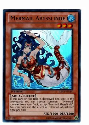 Yugioh- 1X Mermail Abysslinde - Ultra Rare - 1st Edition - ABYR-EN014 - LP • $12.49