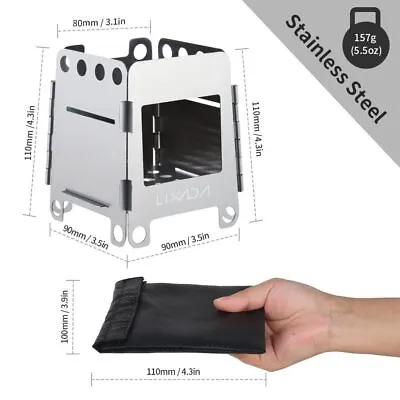 Ultralight Wood Stove Lightweight Pockets Alcohol Stove  Camping Fishing Hiking • $25.83