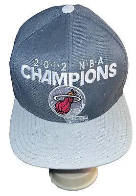 Miami Heat Hat Adidas 2012 NBA Finals Champions Gray Era Locker Snapback Cap • $12