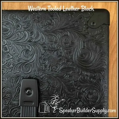 $8.99 • Buy Black Western Tooled Leather Pattern Tolex ~18  WIDTH (per Yd)