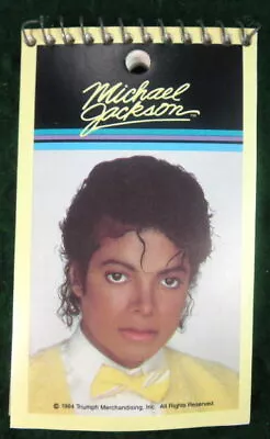 MICHAEL JACKSON PHOTO VINTAGE 1984 SMALL 3 X 5 INCH SPIRAL MEMO PAD NOTEBOOK • $6.98