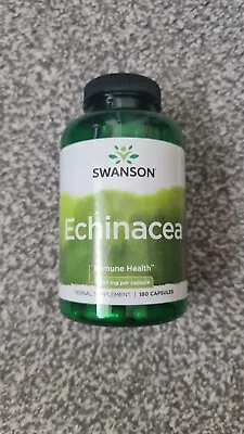 SWANSONS ECHINACEA 400mg Per Serving 180 Vegetarian Capsules EXP 04/2026 • £15.99