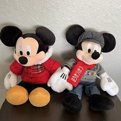 Lot Of Disney  Authentic Mickey Mouse 2011 Holiday Christmas & Chicago Plush • $24.22