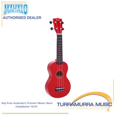 $39.90 • Buy Mahalo MR1 Rainbow Series Soprano Ukulele With Carry Bag - Red Uke - MR1RD