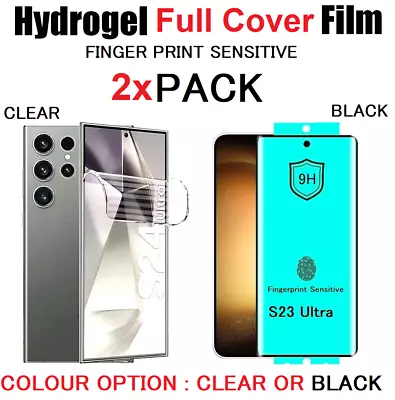 Screen Protector Film Hydrogel For Samsung Galaxy S24 S23 S22 S21 S20 Plus Ultra • £2.49