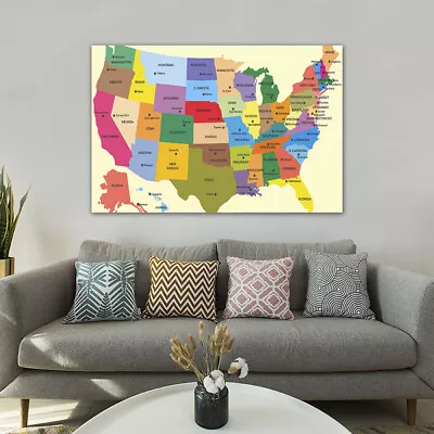 America Maps US Political Map Administrative Distribution Map Background Cloth • £6.53