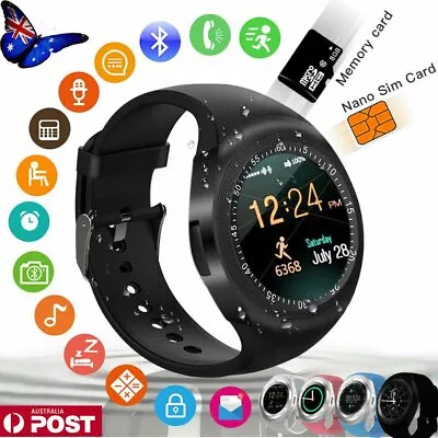 $20.99 • Buy Waterproof Y1 Smart Watch SIM Camera Wristwatch For IPhone Samsung Android Phone