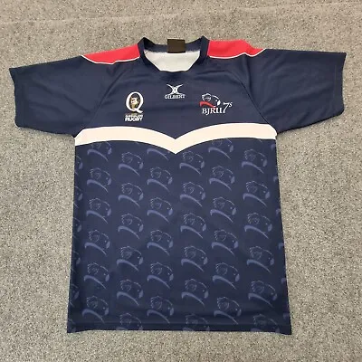 Gilbert Shirt Mens LARGE Blue Short Sleeve Lightweight Queensland Rugby Size L • $15.90