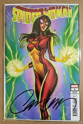 Spider-Woman #1 - Marvel - 2020 - Trade Dress - Signed By J Scott Campbell W/COA • $31