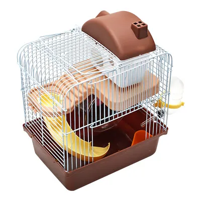 Small/Large Hamster Gerbil Mouse Pet Cage Carrrier Case House 1/2 Storey Levels • £16.94