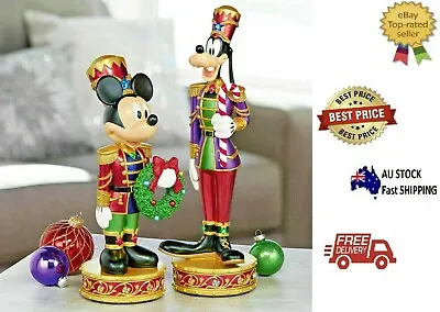 Disney Christmas Mickey And Goofy Nutcracker Musical Light Decorations Set Of 2 • $179.99