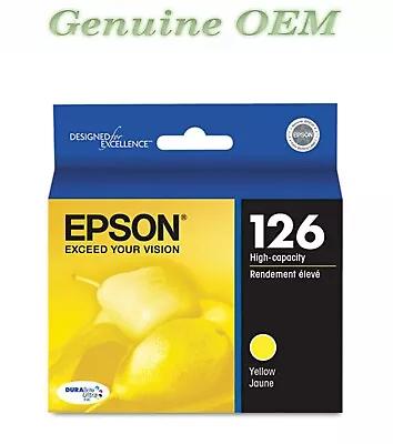 T126420-S Original OEM Epson 126 DURABrite Ink Cartridge Yellow Ultra High • $59.98
