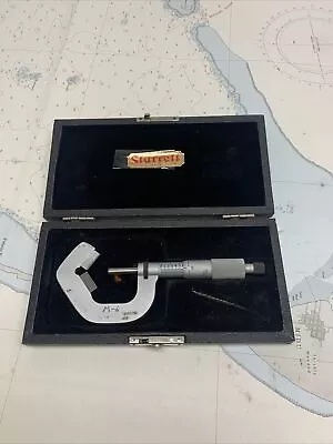 $175 • Buy STARRETT No. 485 V-ANVIL MICROMETER .001” Ratchet Thimble
