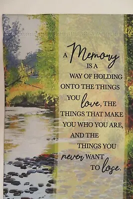  A Memory IS A WAY OF HOLDING ONTO THINGS YOU LOVE  Cemetery Garden Flag • $11.49