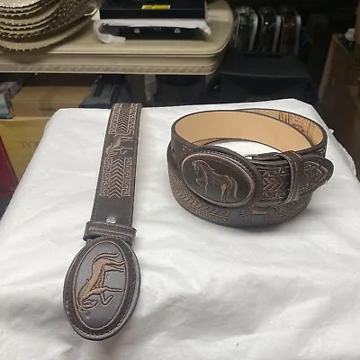 Men’s Western Cowboy Leather Belt. Mexican Cowboy Belt For Men. Cinto Vaquero. • $34.99
