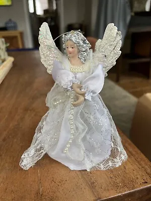 Vintage Christmas Decoration Fairy Angel Bauble Tree Topper • £7