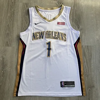 Nike NBA New Orleans Pelicans Jersey Mens 48 Zion Williamson #1 White Swingman • $33.88